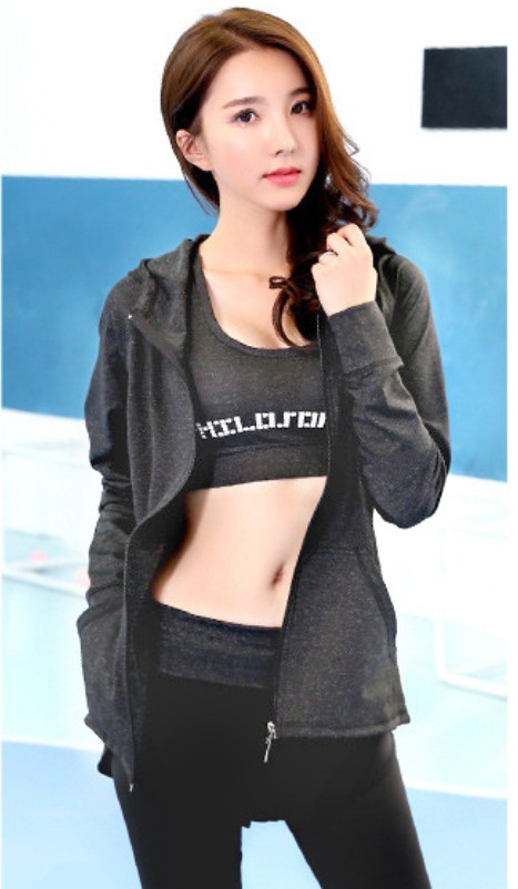 YG1112-1 Women s Long Sleeve Sport Yoga Suit Set Homewear